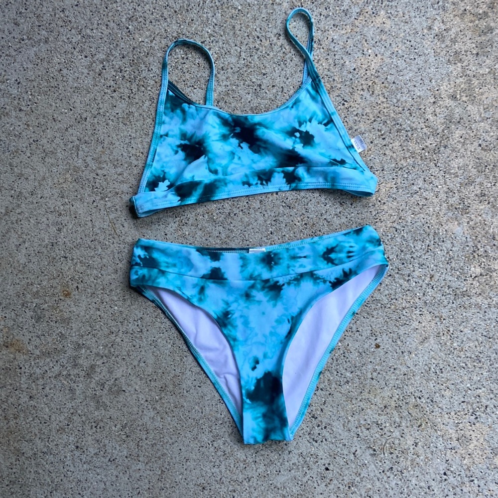 tie-dye size small shein bathing bikini